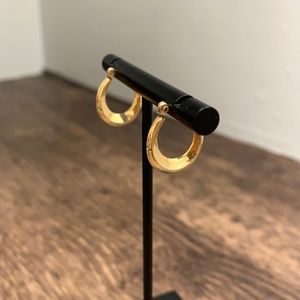 14k Gold Oblong Hoop Earrings